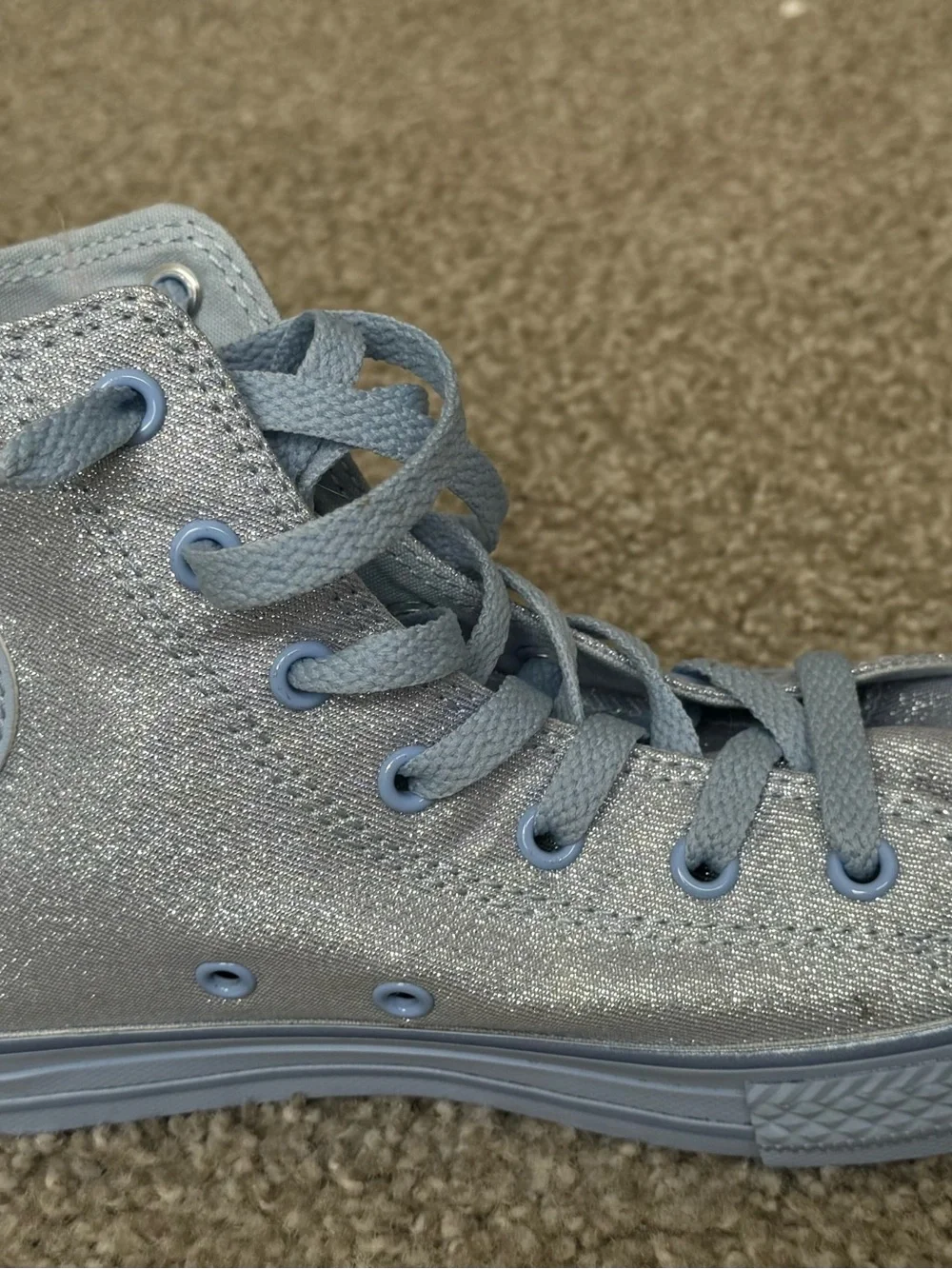 Converse Kids High-Top Sneakers in Shimmering Light Blue